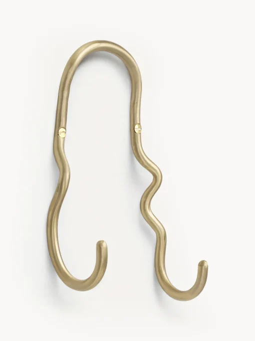 Ferm Living Colgador de latón artesanal Curvature