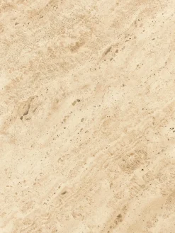 Westwing Collection Consola de madera de roble con tablero de travertino Chandler
