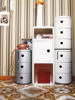 Kartell Contenedor de diseño Componibili, 3 módulos