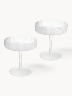 Ferm Living Copas de champán sopladas con relieves Ripple^ Copas De Champagne|Vajillas Completas