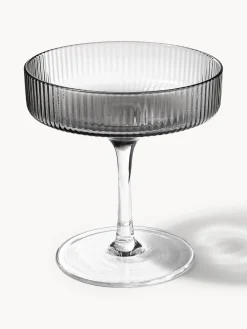 Ferm Living Copas de champán sopladas con relieves Ripple^ Copas De Champagne|Vajillas Completas