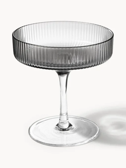 Ferm Living Copas de champán sopladas con relieves Ripple^ Copas De Champagne|Vajillas Completas