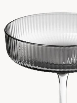 Ferm Living Copas de champán sopladas con relieves Ripple^ Copas De Champagne|Vajillas Completas