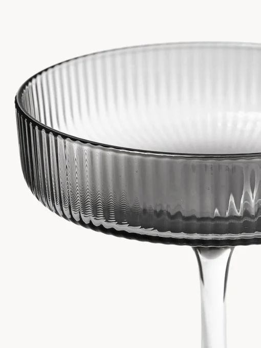 Ferm Living Copas de champán sopladas con relieves Ripple^ Copas De Champagne|Vajillas Completas