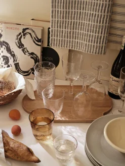 Broste Copenhagen Copas de vino blanco sopladas Hammered, 4 uds.^ Copas De Vino|Vajillas Completas
