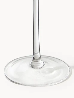 Westwing Collection Copas flauta sopladas con borde dorado Aleo, 4 uds.