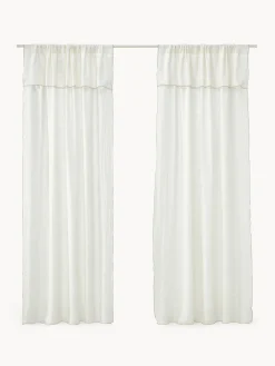 Westwing Collection Cortinas de lino semitransparentes con dobladillo Eleonara, 2 uds.^ Mantas|Cortinas Y Visillos