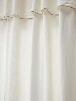 Westwing Collection Cortinas de lino semitransparentes con dobladillo Eleonara, 2 uds.^ Mantas|Cortinas Y Visillos