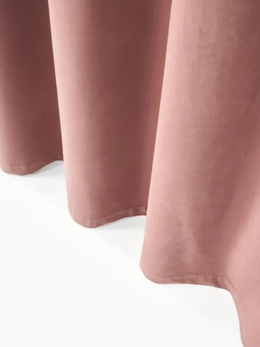 Westwing Collection Cortinas de terciopelo oscuras con ojales Rush, 2 uds.
