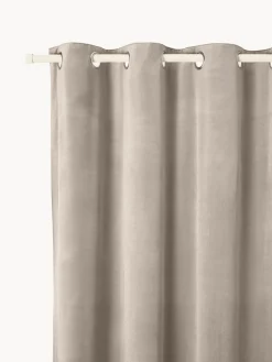 Westwing Collection Cortinas oscurecedoras de terciopelo con ojales Rush, 2 uds.