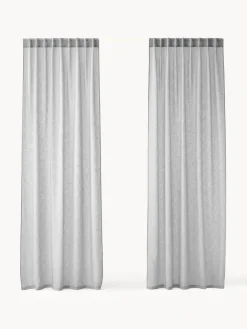 Westwing Collection Cortinas semitransparente con cinta de lazo Gardine Ibiza, 2 uds.^ Cortinas Y Visillos|Mantas