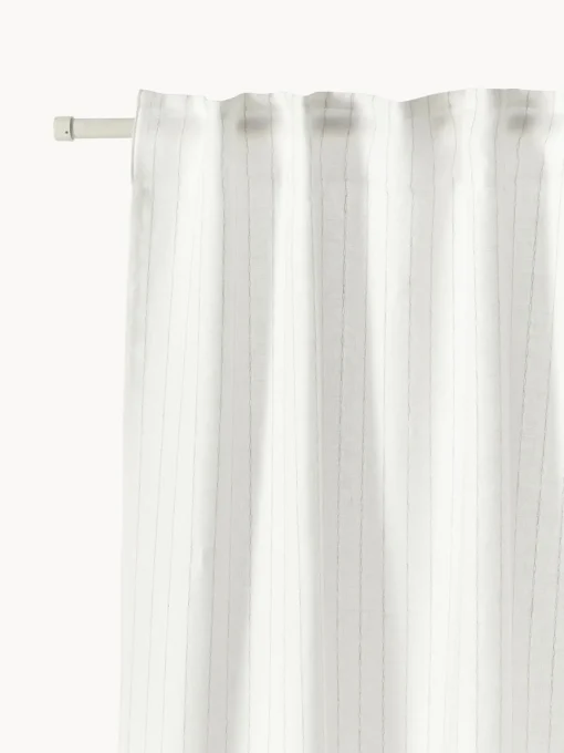 Westwing Collection Cortinas semitransparente con cinta de lazo Birch, 2 uds.^ Cortinas Y Visillos|Mantas