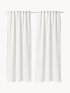 Westwing Collection Cortinas semitransparente con cinta de lazo Birch, 2 uds.^ Cortinas Y Visillos|Mantas