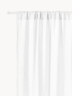 Westwing Collection Cortinas semitransparente de muselina con dobladillo Malvina, 2 uds.^ Cortinas Y Visillos|Mantas