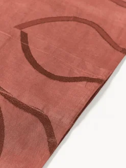 Westwing Collection Cortinas semitransparentes con lazos Lidia, 2 uds.