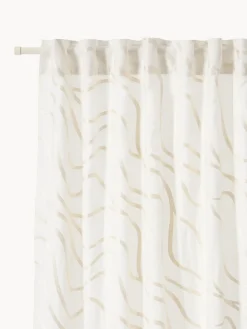 Westwing Collection Cortinas semitransparentes con lazos Lidia, 2 uds.^ Cortinas Y Visillos|Mantas