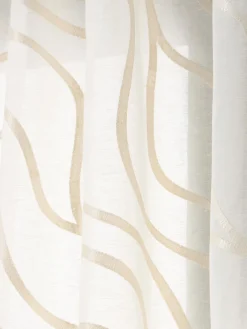 Westwing Collection Cortinas semitransparentes con lazos Lidia, 2 uds.^ Cortinas Y Visillos|Mantas