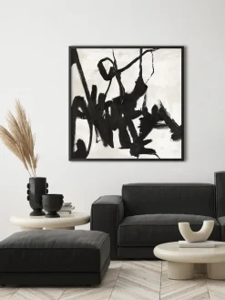Malerifabrikken Cuadro en lienzo pintado a mano con marco de madera Playblack^ Lienzos|Jarrones