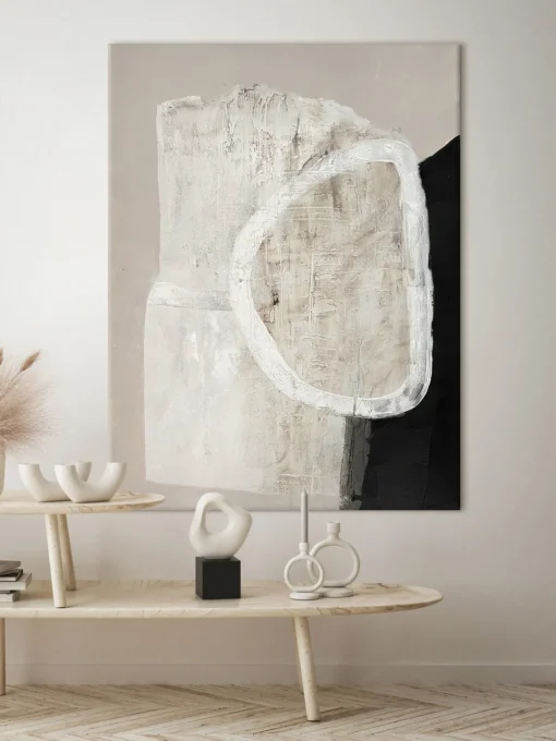 Malerifabrikken Cuadro en lienzo pintado a mano White Stone^ Lienzos|Jarrones