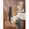 Agave Cuadro en lienzo pintado a mano Rust