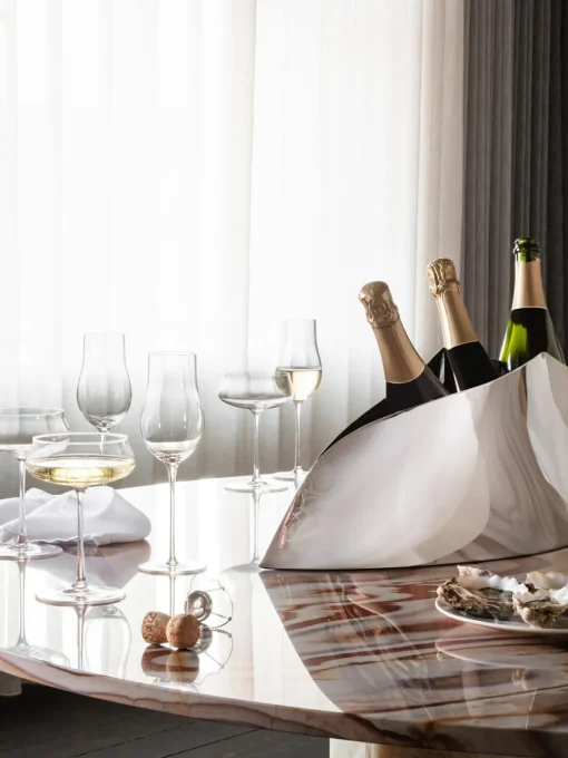 GEORG JENSEN Cubitera de champán de acero inoxidable con forma orgánica Indulgence^ Accesorios De Bar|Vajillas Completas