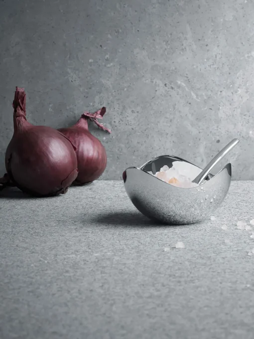 GEORG JENSEN Cuenco de sal de acero inoxidable Bloom, con cuchara^ Molinillos De Especias|Molinillos De Especias