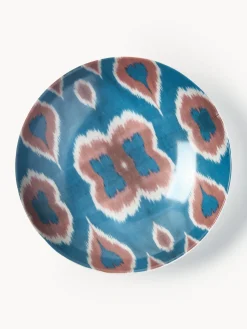 Les Ottomans Cuenco de servir artesanal de porcelana Ikat^ Cuencos Y Platos De Servir|Vajillas Completas