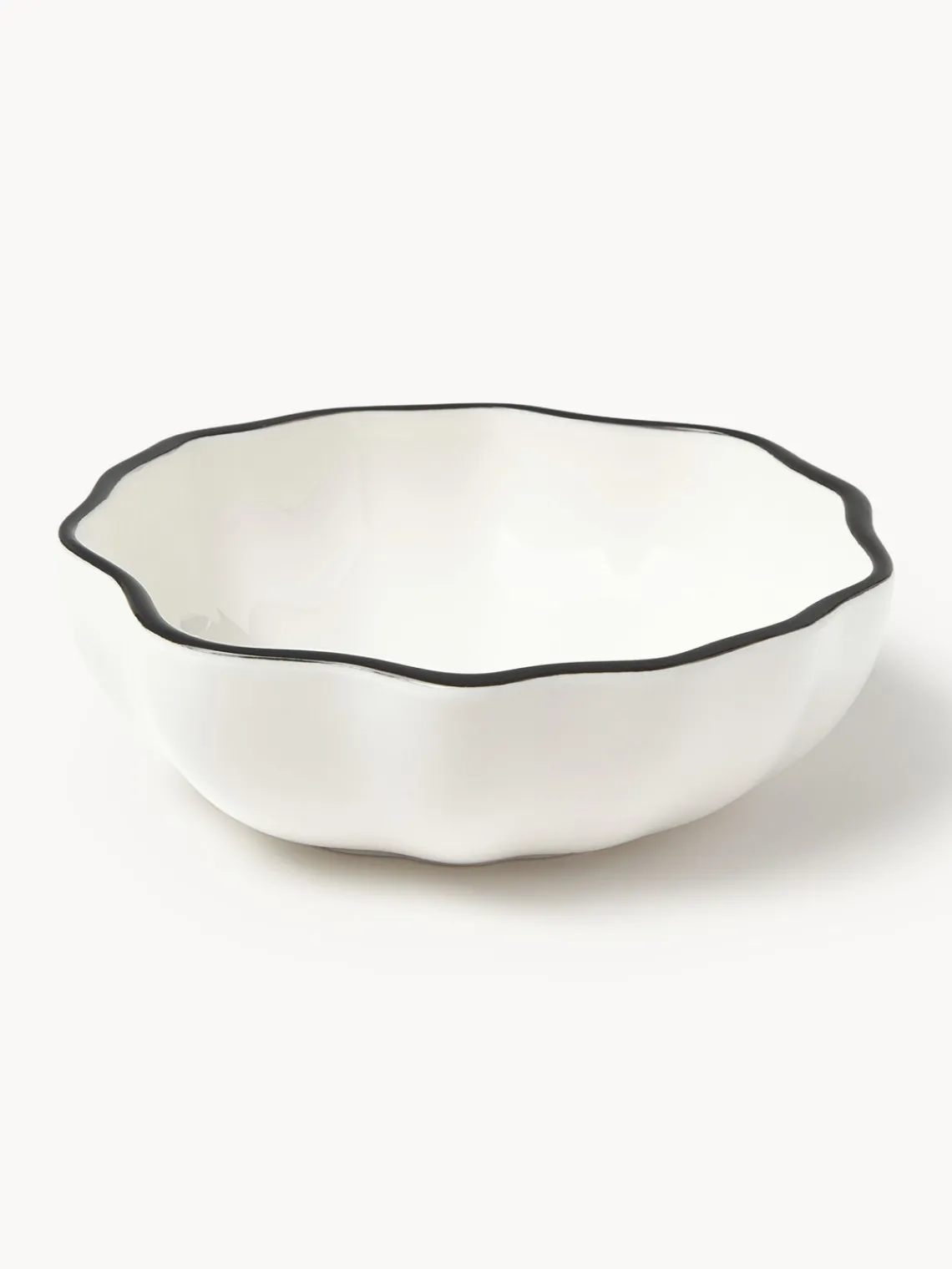 Westwing Collection Cuencos de porcelana con volantes Bia, 4 uds.^ Boles Y Tazones|Vajillas Completas