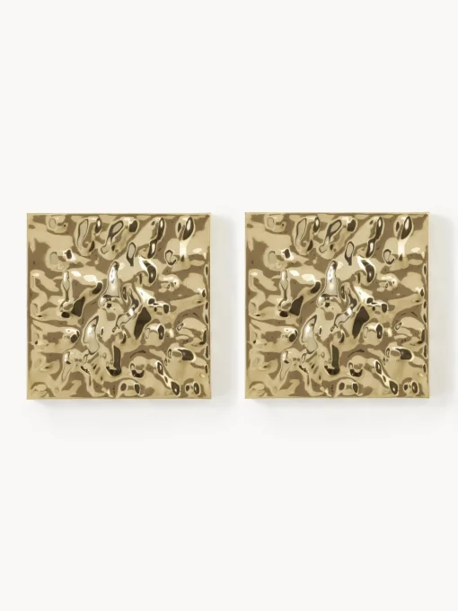 Westwing Collection Decoraciones de pared martillada Splash, 2 uds.