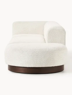 Westwing Collection Diván modular de borreguillo bouclé con reposapiés Natalie