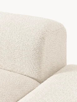 Westwing Collection Diván modular de borreguillo bouclé con reposapiés Natalie