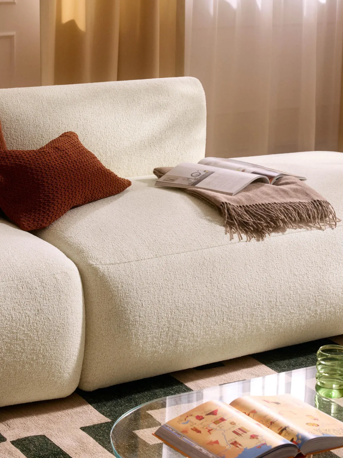 Westwing Collection Diván modular en tejido bouclé Sofia^ Sofás