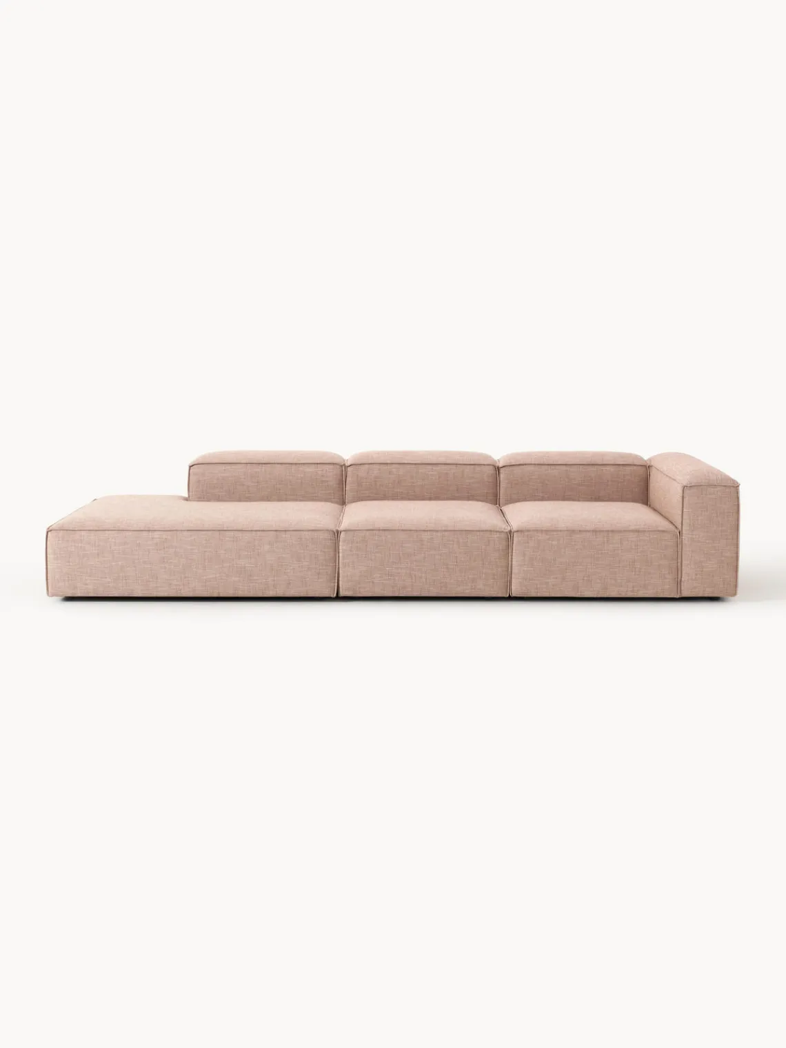 Westwing Collection Diván modular grande de mezcla de lino Lennon