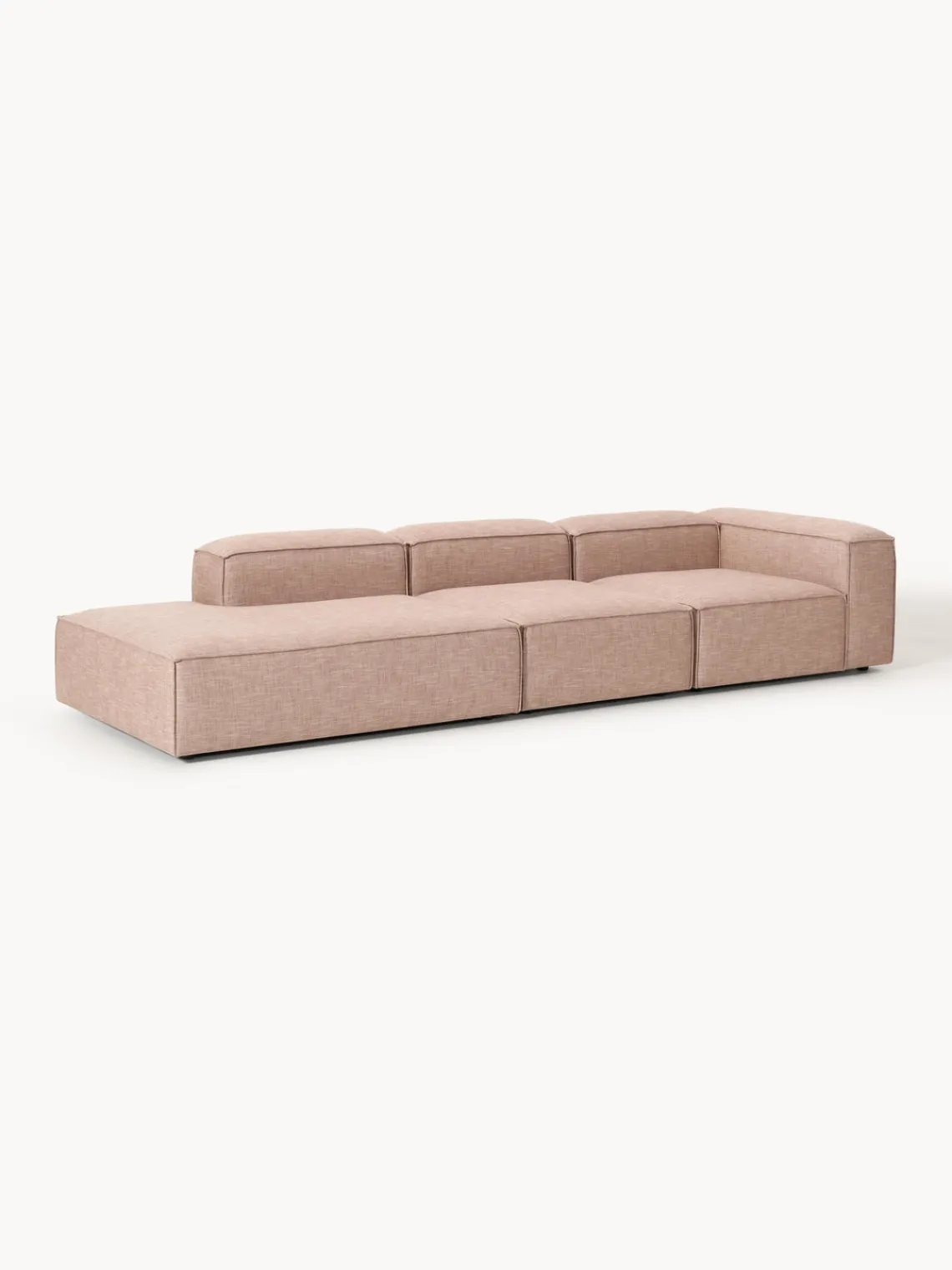 Westwing Collection Diván modular grande de mezcla de lino Lennon
