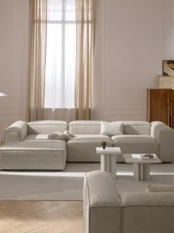 Westwing Collection Diván rinconero modular de mezcla de lino Lennon^ Sofás