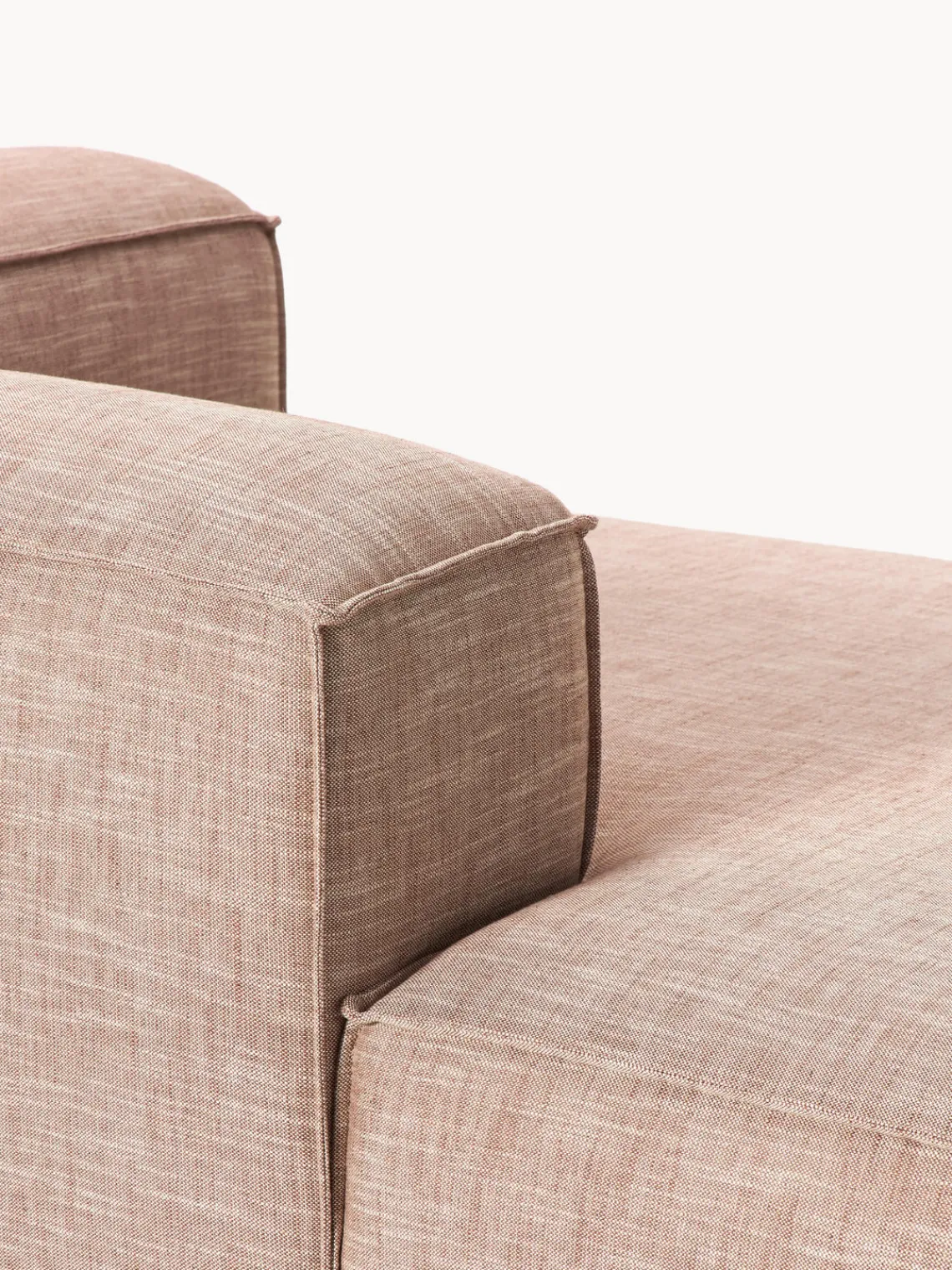 Westwing Collection Diván rinconero modular de mezcla de lino Lennon