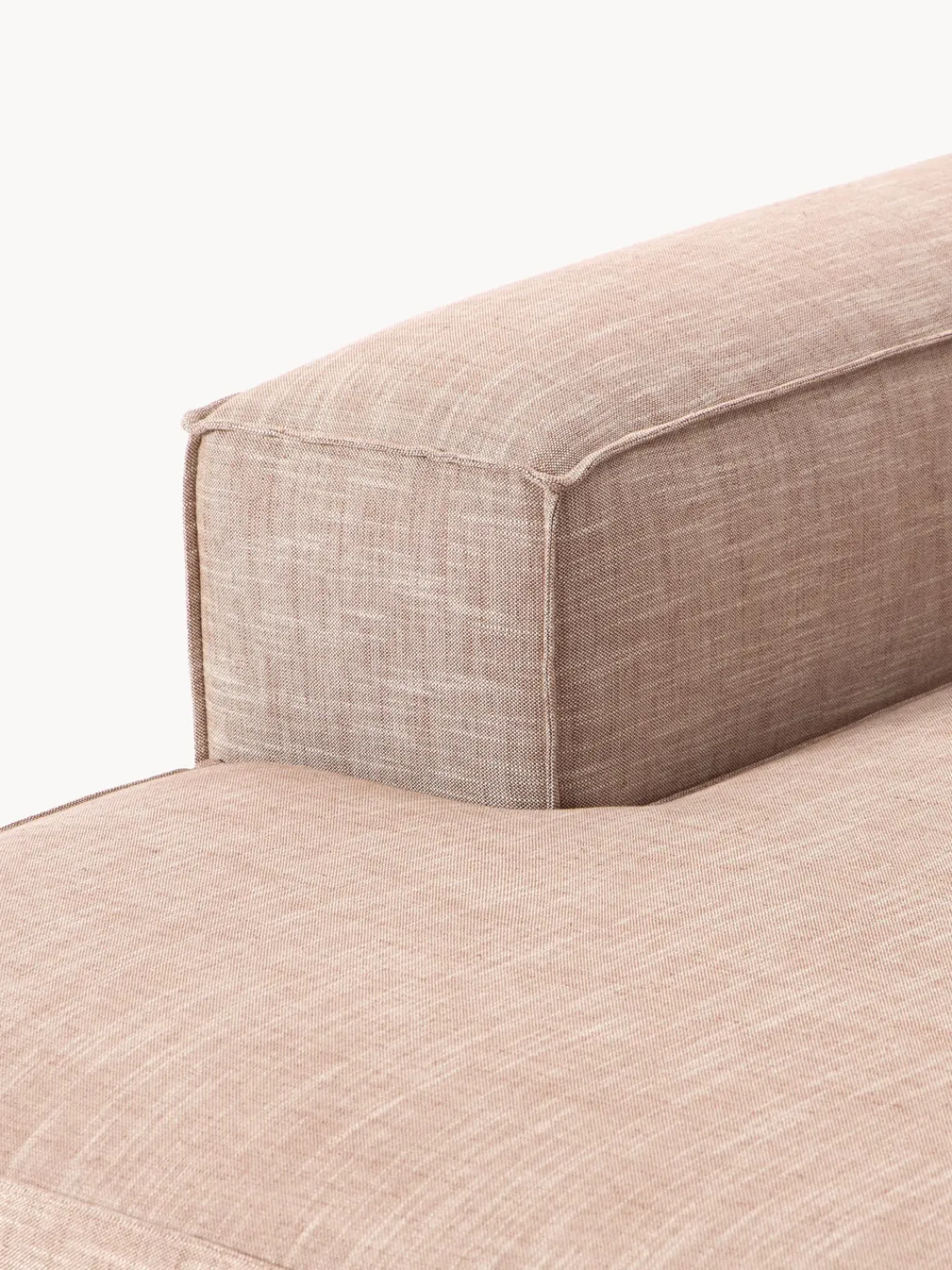 Westwing Collection Diván rinconero modular de mezcla de lino Lennon