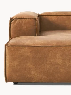 Westwing Collection Diván sofá de cuero reciclado Lennon