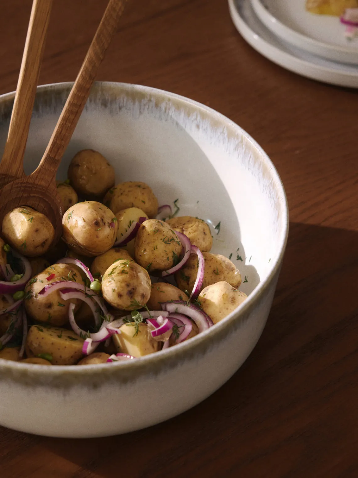 Westwing Collection Ensaladera artesanal con esmalte reactivo Danza