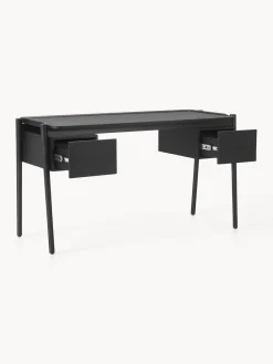 Westwing Collection Escritorio de madera con cajones Libby