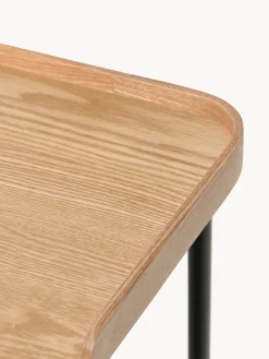 Westwing Collection Escritorio esquinero de madera de fresno Renee