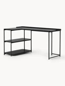 Westwing Collection Escritorio esquinero de madera de fresno Renee
