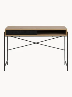 Escritorio estrecho de madera Angus