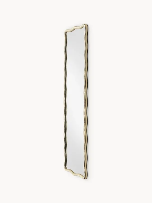 Westwing Collection Espejo de cuerpo entero de metal ondulado Reggie