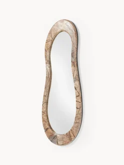 Westwing Collection Espejo de pared con marco de mármol Meringue