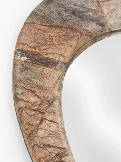 Westwing Collection Espejo de pared con marco de mármol Meringue