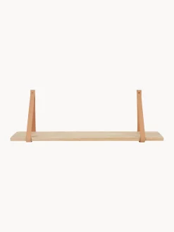 House Nordic Estante de pared con correas de cuero Forno