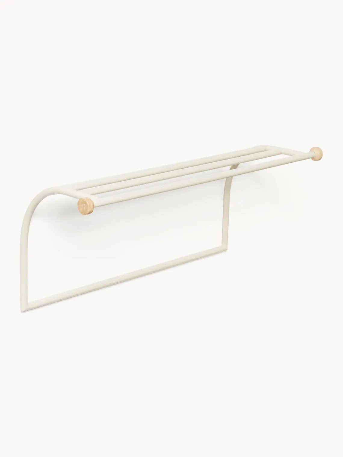 Westwing Collection Estante de pared con gancho de travertino Disa