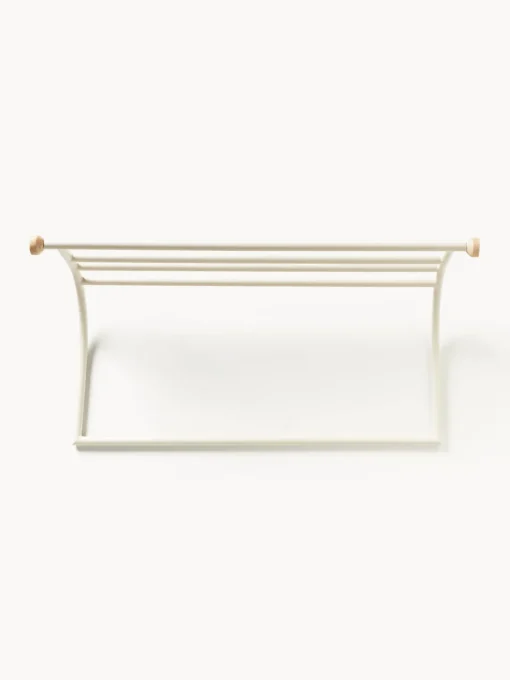 Westwing Collection Estante de pared con gancho de travertino Disa