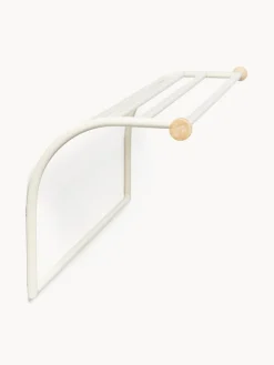 Westwing Collection Estante de pared con gancho de travertino Disa